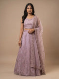 Lavender Ready to Wear Soft Net Sequin Embroidered Lehenga Set