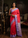 Fuchsia Pink & Lavender Butta Kanchi Soft Silk Saree